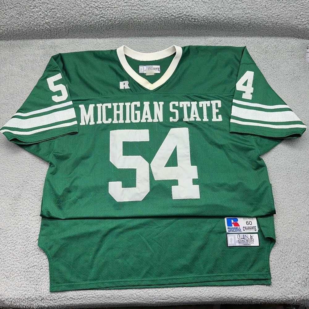 Russell Athletic Collegiate Legends Size 60 Michigan State #54 Carl Banks Jersey